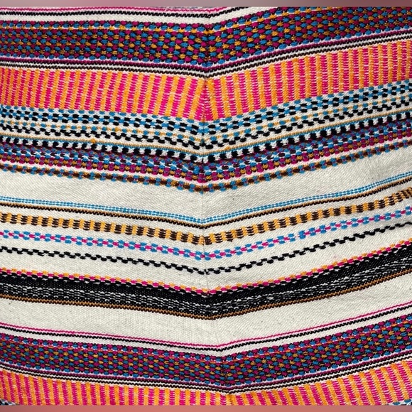 ZARA Multicolored Ethnic Western Aztec Woven Boho Frayed Fringe Mini Skirt - Picture 9 of 10